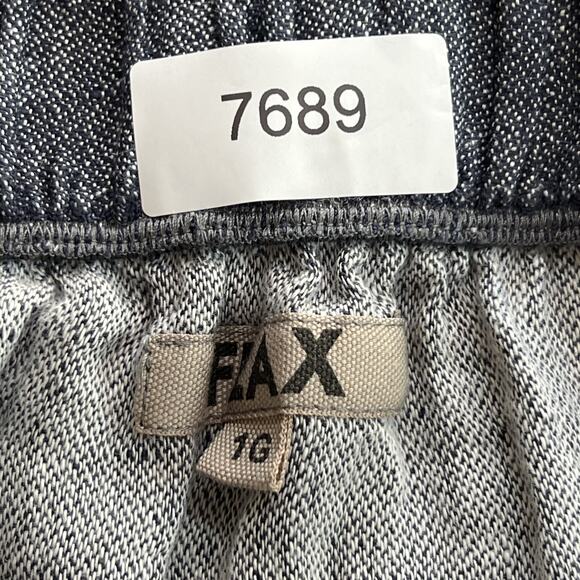 FLAX Skirt Women 1G Gray 100% Linen A-Line Lagen Boho Slit Elastic Waist Pull On - Picture 3 of 7